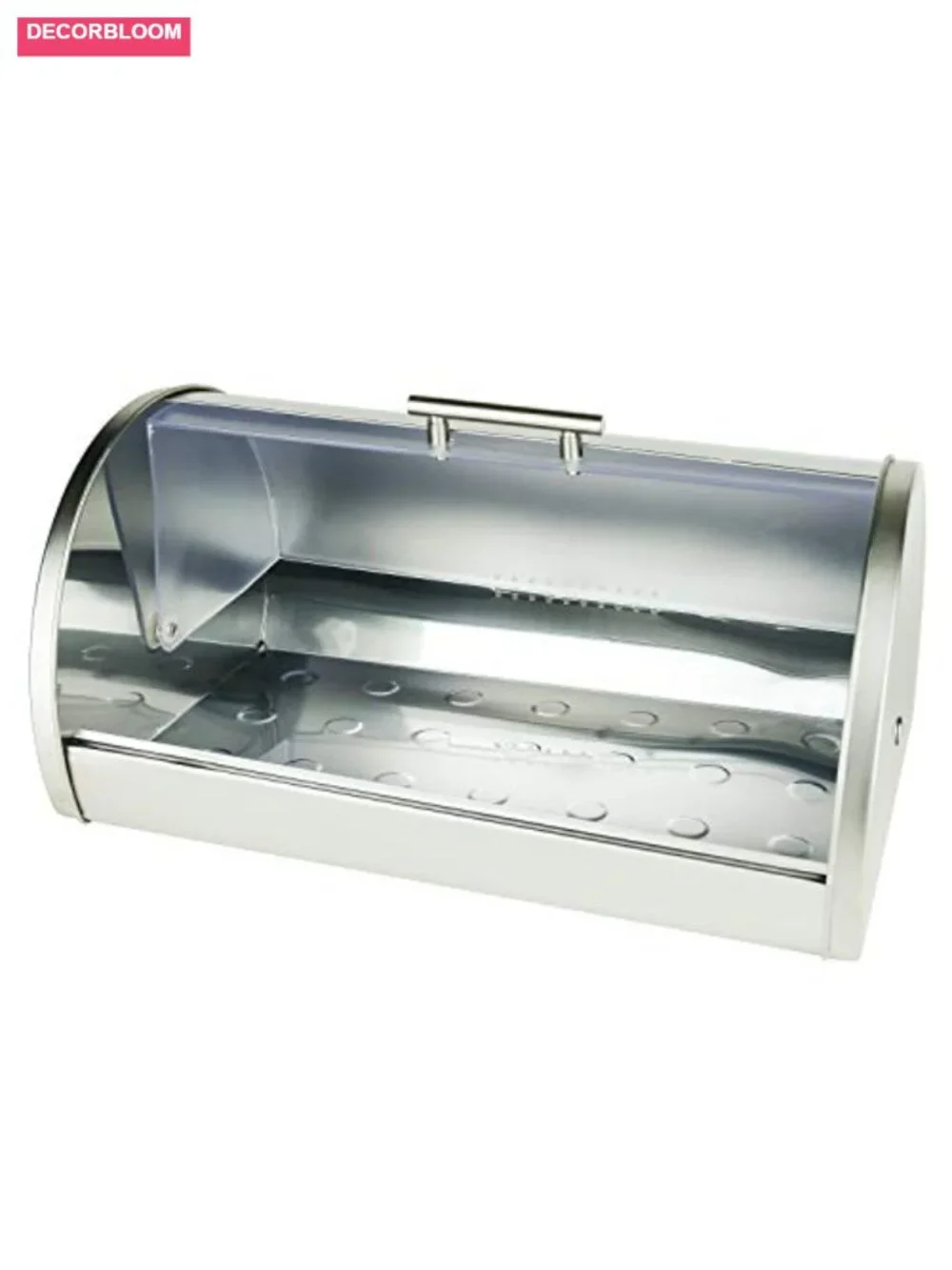Stainless Steel Bread Box with Sliding Frosted Lid